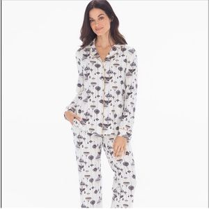 Soma White Christmas Ornament Printed Pajama Set